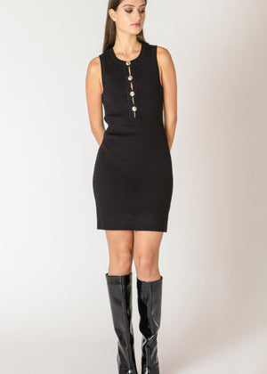Peekaboo Buttons Dress