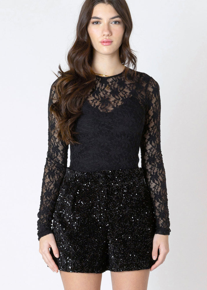 Lace Overlay Blouse
