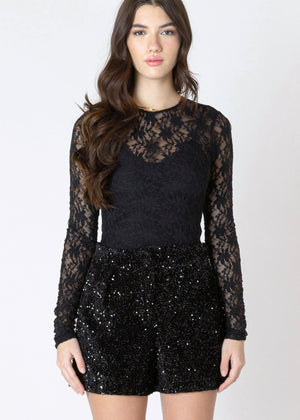 Lace Overlay Blouse
