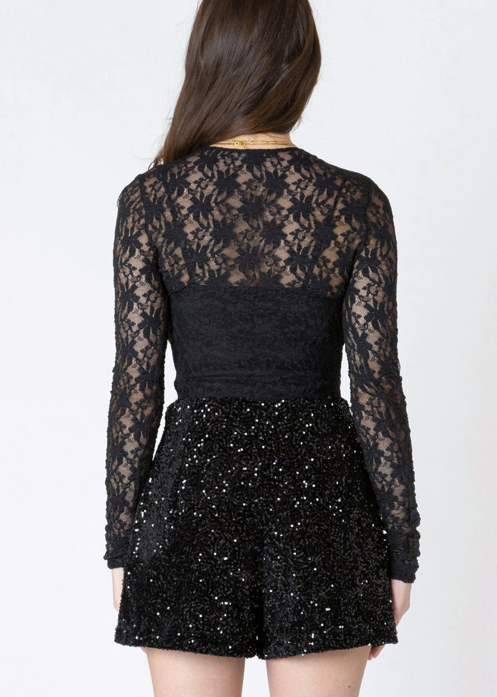 Lace Overlay Blouse