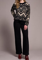 Sweater with lace print, Crew neck, Tribal Fashions, Tribal Clothing Canada, Winnipeg, Manitoba