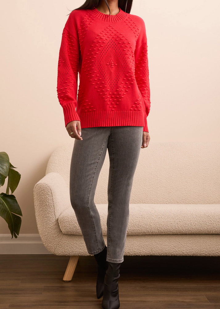 Red Bauble Sweater, Holiday Sweater, Christmas Sweater, Tribal Holiday, Tribal Canada, Tribal Fashions, Winnipeg, Manitoba, Canada