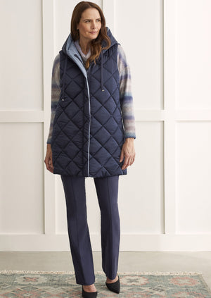 puffer vest, sleeveless, jacket, winter, fall, warmth, reversible, tribal, hooded, drawstring, zipper, pockets, Winnipeg, Manitoba