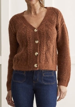 Button Down, Button Front, Long Sleeve, Cardigan, Sweater, Cozy, Fall, Winter, Copper, Knit, Texture, V-Neck, Winnipeg, Manitoba, Tribal