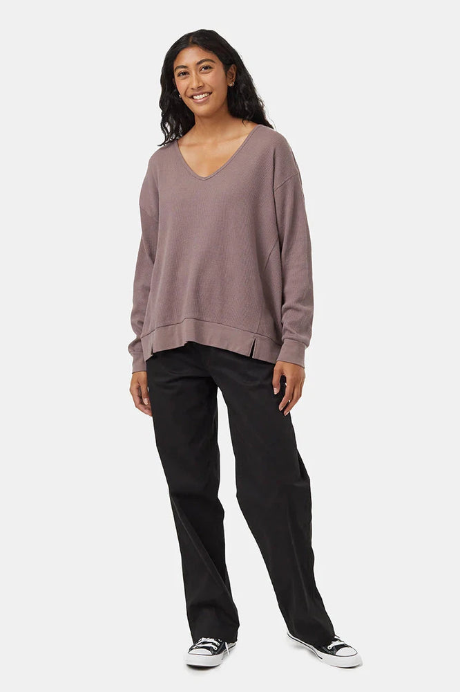 TreeWaffle Deep V-Neck Long Sleeve