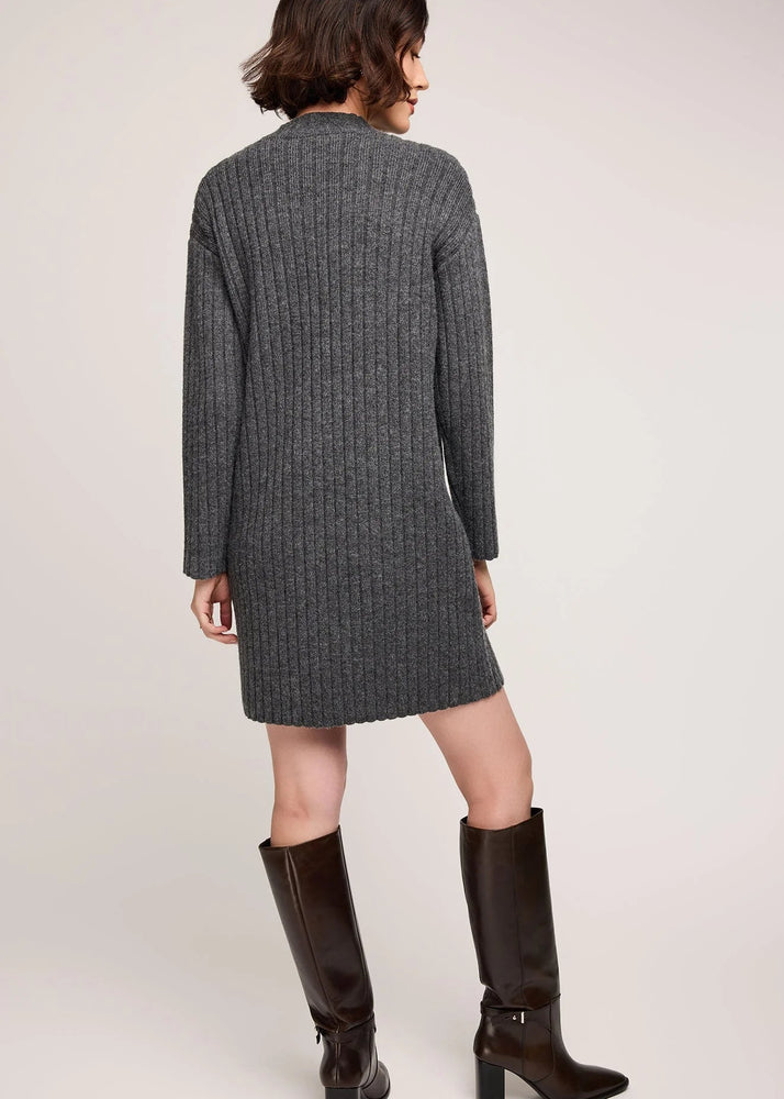Sweater dress, crew neck, mock neck, soft, cozy, rib knit, Gentle Fawn, Midi Dress, Grey, Gray, Winnipeg, Manitoba, Canada