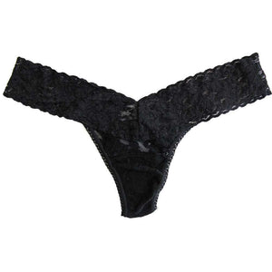 Ladies black hanky panky original rise stretch lace one size fits all thong