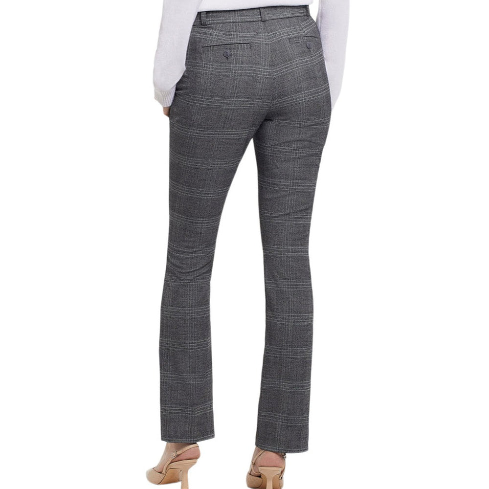 Plaid straight leg trendy workwear trouser Manitoba Canada