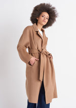 Hailey Bieber inspired faux wool belted trench coat Manitoba Canada