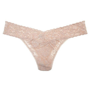 Ladies nude one size fits all stretch thong from Hanky Panky
