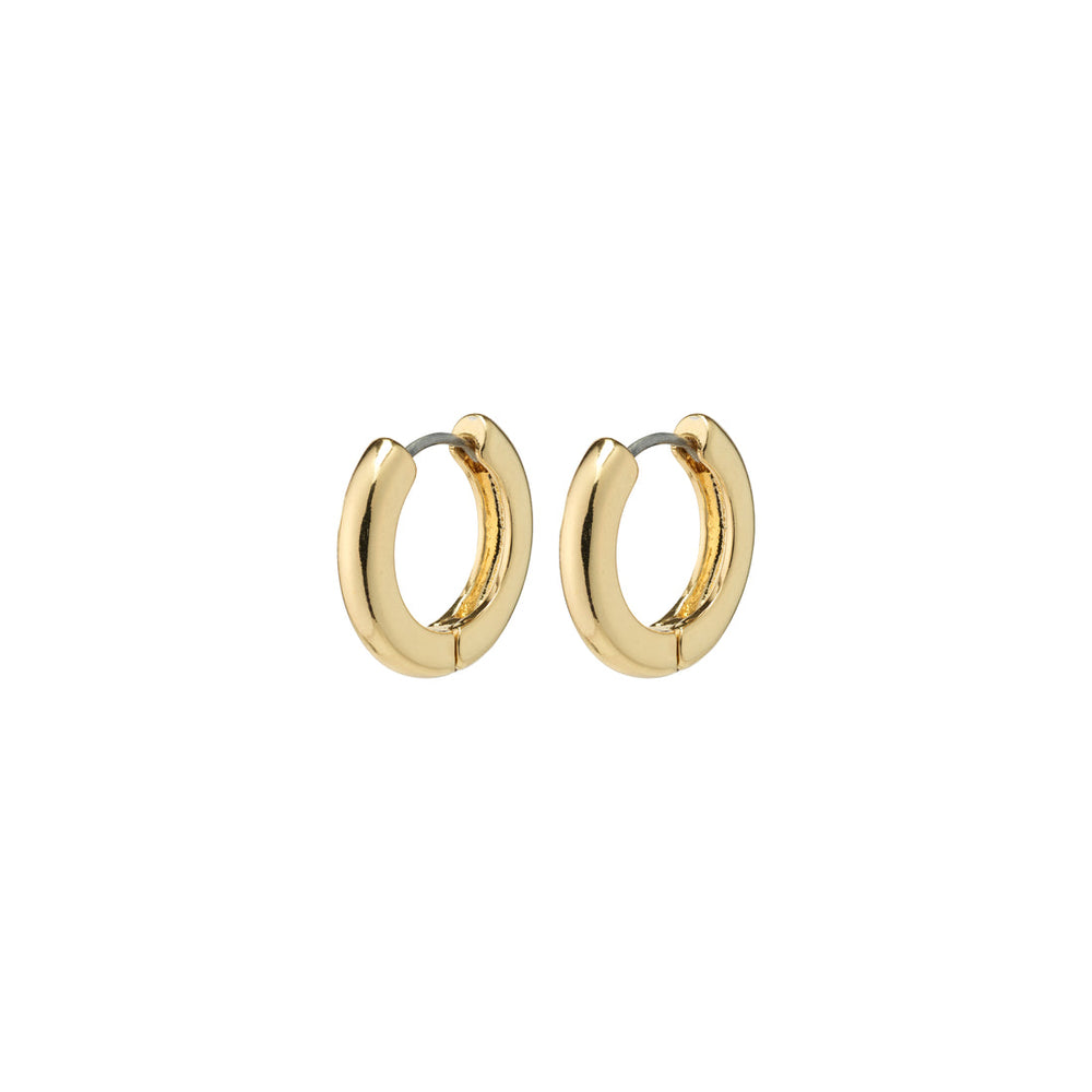 
            
                Load image into Gallery viewer, Pilgrim Jewelry Tyra chunky gold plated hoop earrings Manitoba Canada
            
        