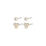 Pilgrim Jewelry Valerie gold plated pearl earring stud duo Manitoba Canada