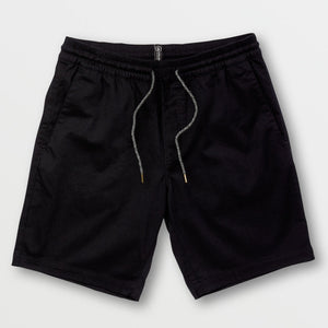 Volcom frickin elastic waist black pull on mens shorts