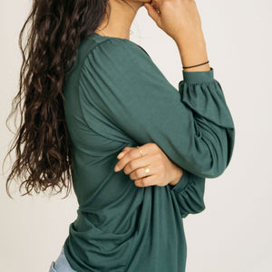 Jackson Rowe super soft feminine signature modal long sleeve sol t-shirt blue pine Manitoba Canada