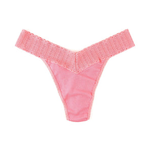 Hanky Panky eco rib stretch v-waistband thong lotus pink Manitoba Canada