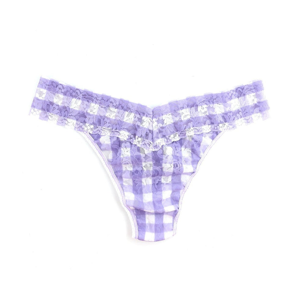 
            
                Load image into Gallery viewer, Hanky Panky original rise varsity gingham comfortable stretch lace thong Manitoba Canada
            
        