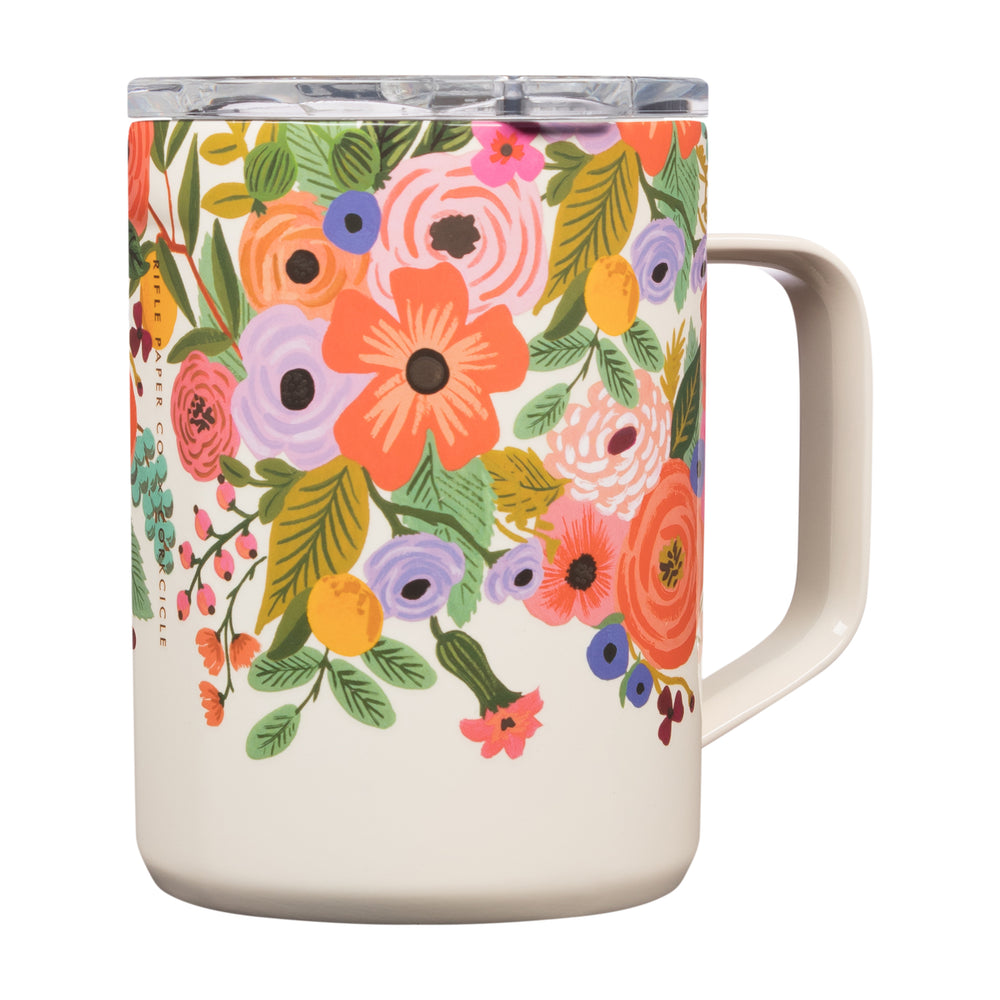Corkcicle x Rifle Paper Co. Garden Party Cream Coffee Mug with Lid