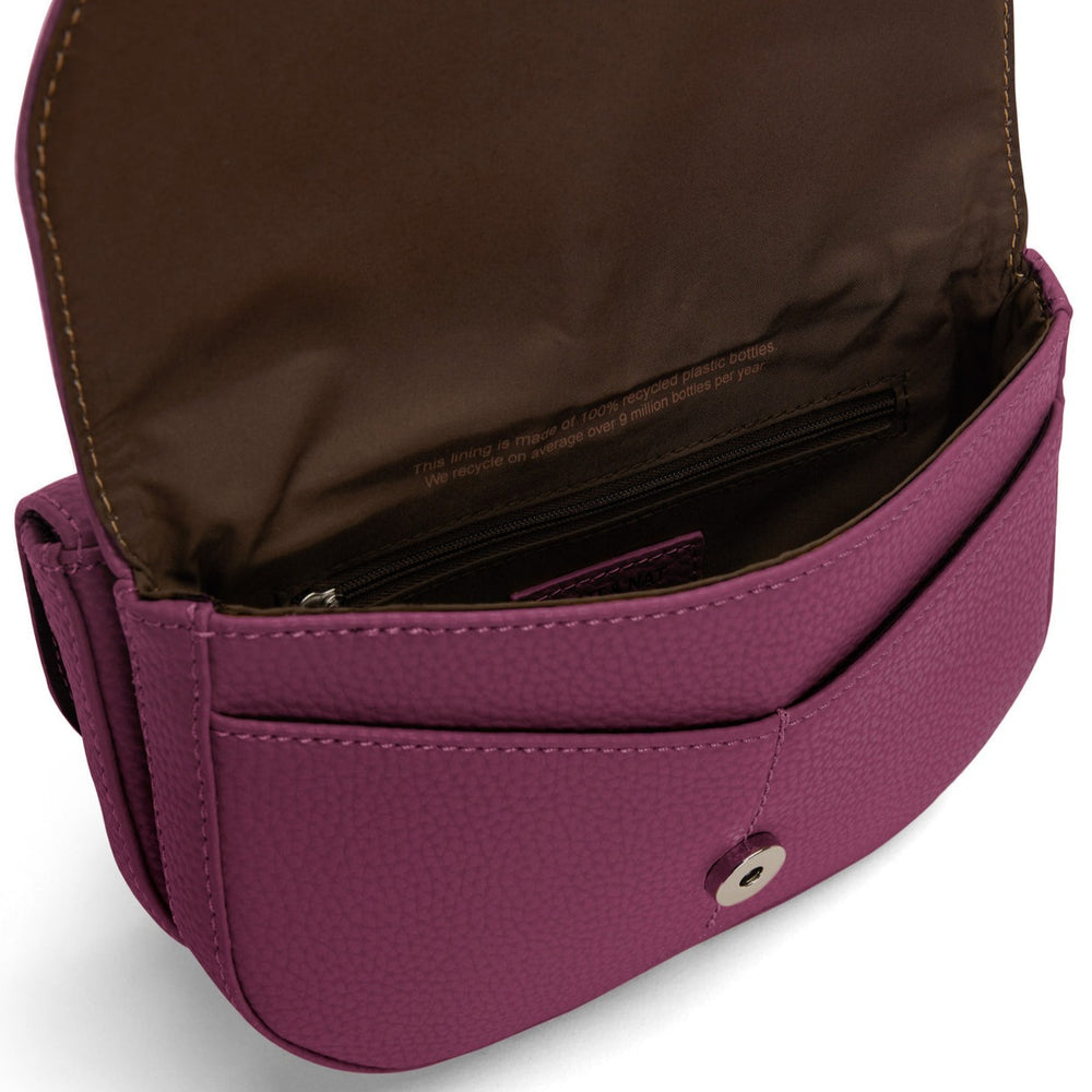
            
                Load image into Gallery viewer, Matt and Nat vegan leather multi compartment purple Buda crossbody bag
            
        