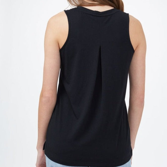 
            
                Load image into Gallery viewer, Sustainable black cotton blend tank top
            
        