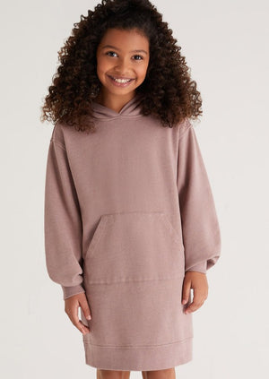 
            
                Load image into Gallery viewer, Z Supply Girls lite cola Aiden Sweatshirt hooded dress Manitoba Canada
            
        
