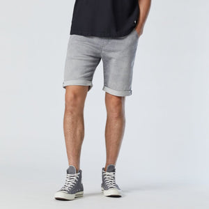 Mavi pull on Roger grey athletic stretch mens jean shorts